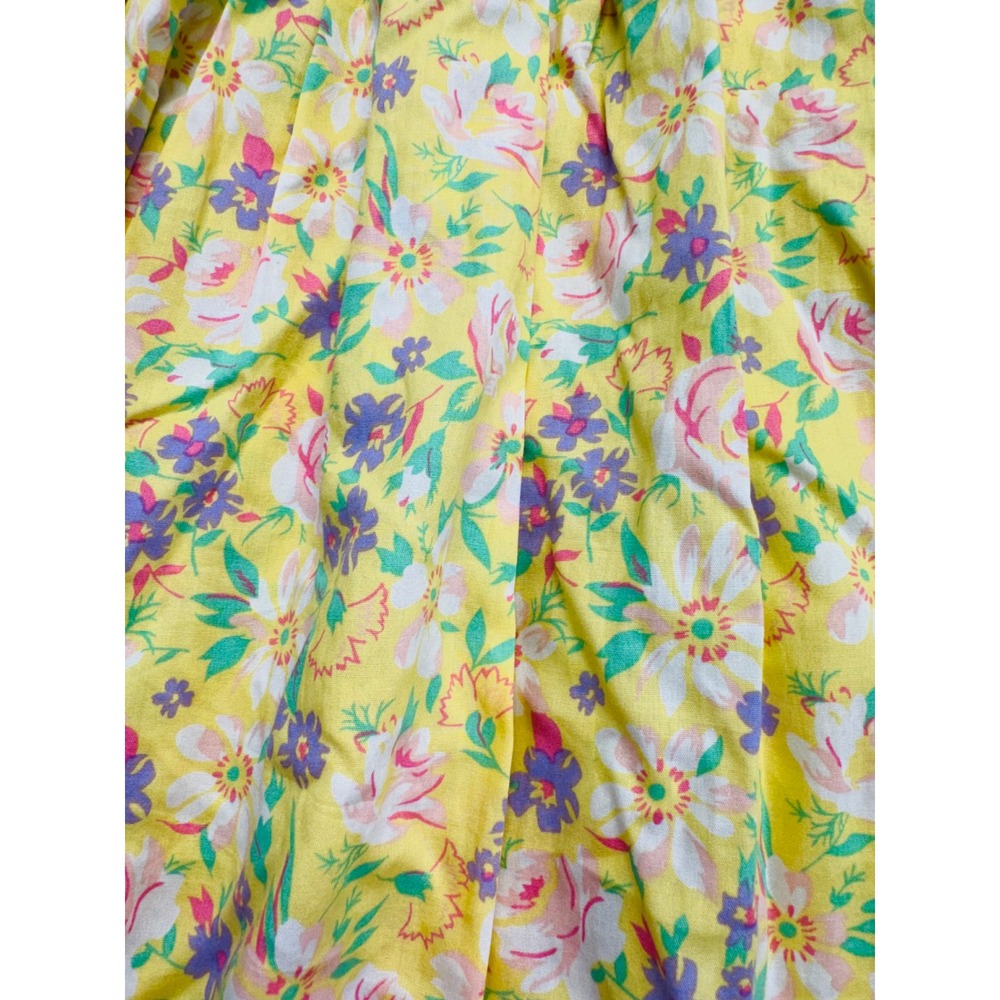 Penelope Mack Girls Size 12 Yellow Floral Smocked Dress Flutter Sleeve‎ Summer - Picture 6 of 10